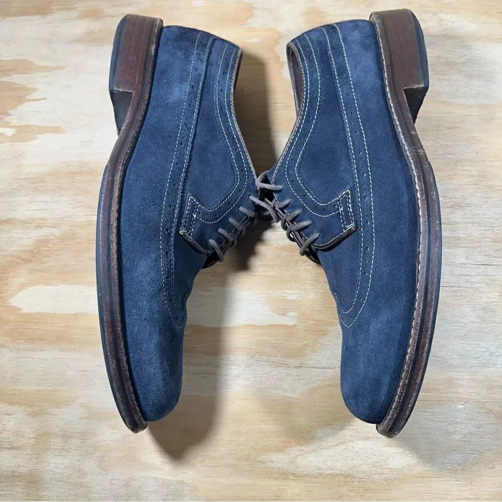 Johnston & Murphy Pearson Blue Suede Wingtip Shoes Men’s Size 9